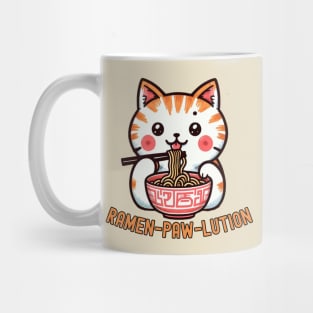 Ramen life meow cat Chopsticks Mug